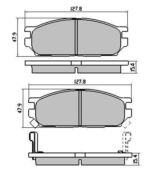 RDA Front Disc Brake Pads Mitsubishi Lancer CC Hatch 1.5 10/1992-ON Type 2