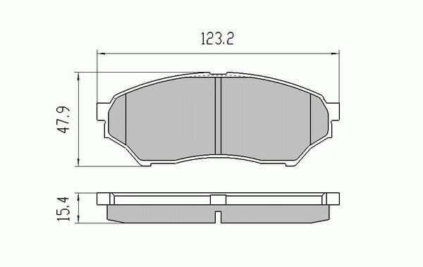 RDA Front Disc Brake Pads for Mitsubishi Pajero IO Series 1999-9/2003