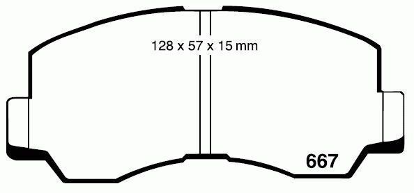 RDA Rear Disc Brake Pads for Mitsubishi SCORPION GK GL 1978-1984