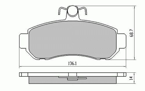 RDA Front HD Disc Brake Pads Mitsubishi Verada KR KS Non ABS 8/1991-ON Type1