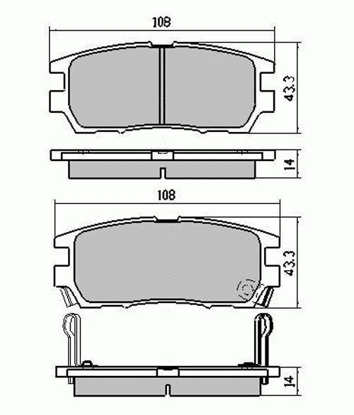 RDA Rear Extreme Disc Brake Pads for Mitsubishi Delica 4WD IMPORT 1995-ON