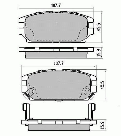 RDA Rear Extreme Disc Brake Pads for Mitsubishi Magna TH 2/1999-8/2000 AKEBONO