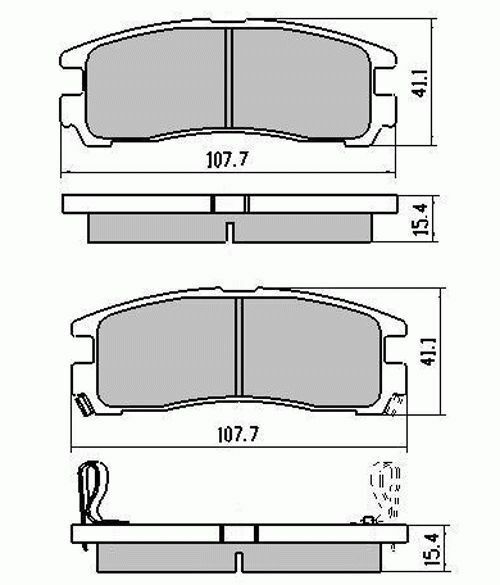 RDA Rear Extreme Disc Brake Pads Mitsubishi Magna TH 2/1999-8/2000 SUMITOMO
