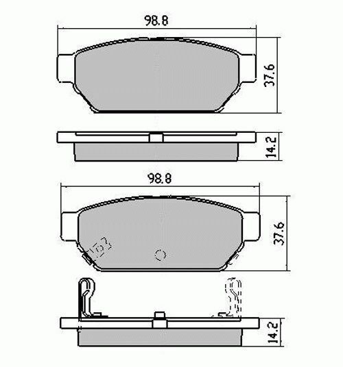RDA Rear Extreme Disc Brake Pads for Mitsubishi Lancer CC GSR Turbo 10/1992-ON