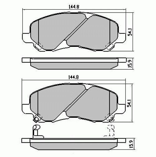 RDA Front Extreme Disc Brake Pads for MIT Lancer CG CH ES2 Wagon 7/2002-9/2007