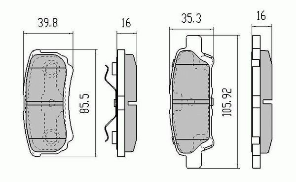 RDA Rear Extreme Disc Brake Pads for MIT Lancer CH 2.4LTR 7/2003-9/2007