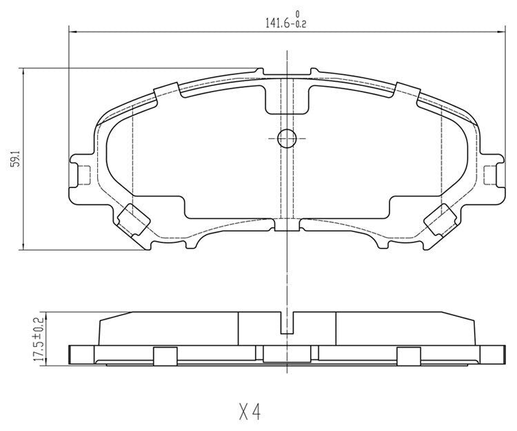 RDA Front HD Disc Brake Pads for Nissan T32 X-Trail Series II 9/2007-Onwards