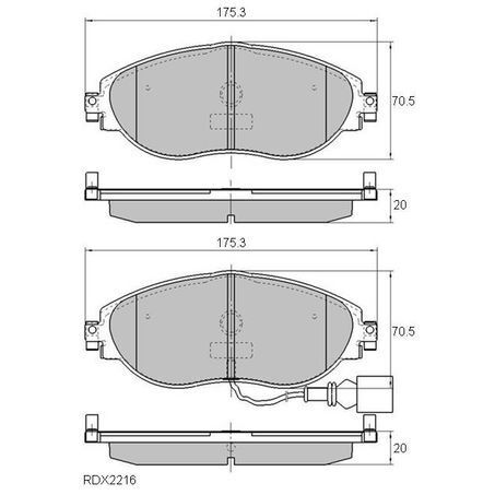 RDA Front Brake pads for Audi S3 2.0L CJXF Turbo Quattro (210KW) 9/2014-11/2016