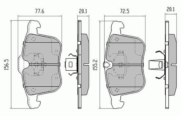 RDA Front Extreme Disc Brake Pads for Saab 9-3 9-5 2.0T 1.9D Turbo 2008-11 BIOPOWER