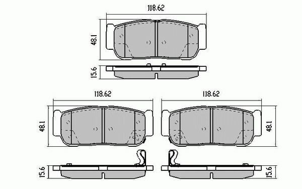 RDA Rear Extreme Disc Brake Pads Ssangyong Kyron 2.7Turbo Diesel 2006-ON Type2