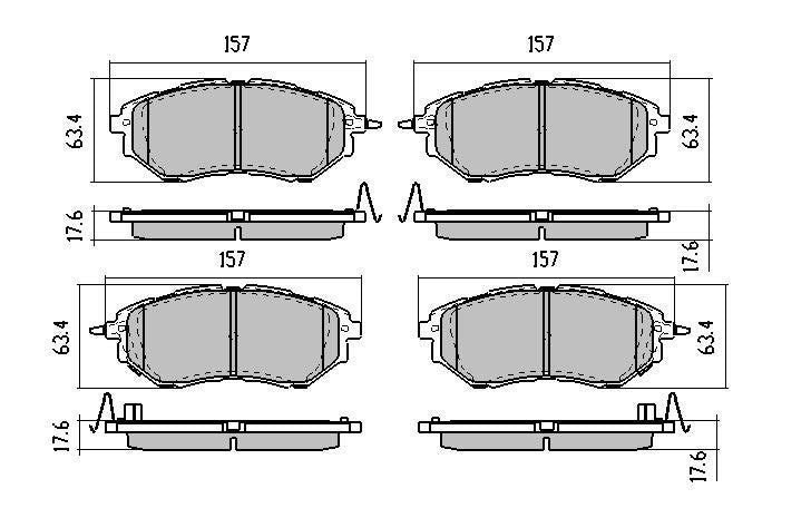 RDA Front Extreme Disc Brake Pads for Subaru Outback 3.0 BPE 8/2003-ON Type2