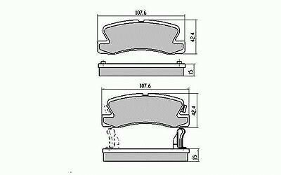RDA Rear Disc Brake Pads for Toyota Camry VZV20 VZV21 VZV22 V6 2/1988-10/92