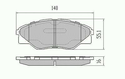Front RDA Disc Brake Pads for Toyota Hilux 2WD GGN TGN KUN 2008-on