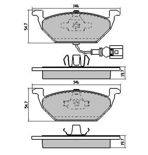RDA Front Extreme Disc Brake Pads for Volkswagen UP! 1.0L 2012-ON