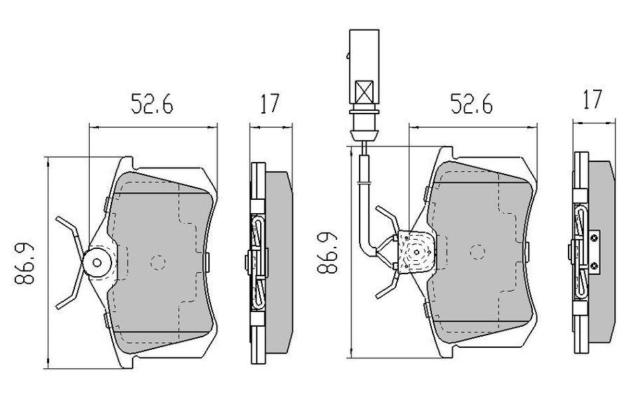 RDA Rear Extreme Disc Brake Pads for Volkswagen Golf V 1.6 2004-2009
