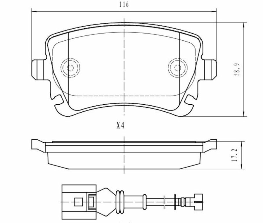 RDA Rear Extreme Disc Brake Pads for Volkswagen Transporter 3.2L 2004-ON