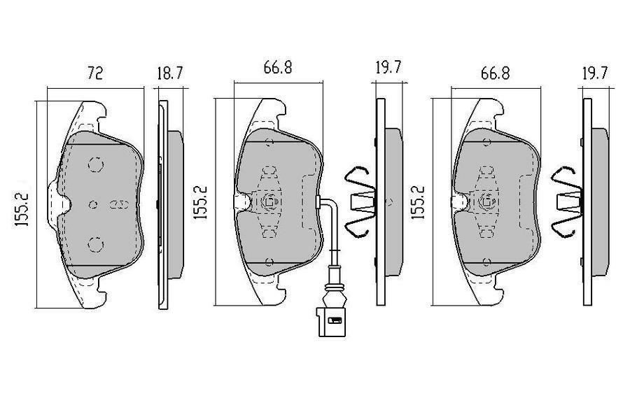RDA Front Extreme Disc Brake Pads for Volkswagen Tiguan 2.0T Diesel 2007-ON
