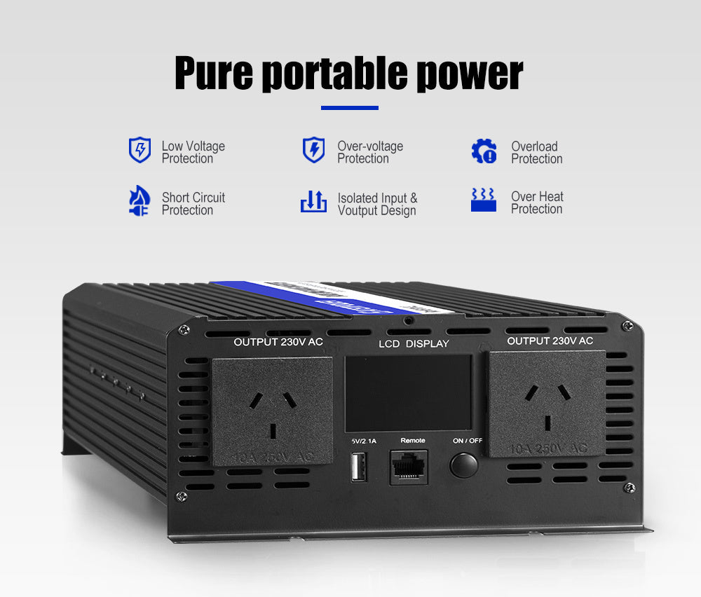 Atem Power Pure Sine Wave Power Inverter 12V to 240V 3000W/6000W Camping Car Boat