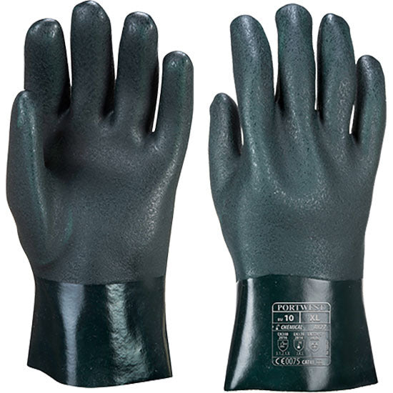 Double Dipped PVC Gauntlet Green XL Regular