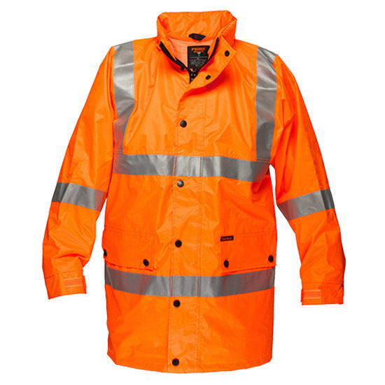 Prime Mover Argyle Full Hi-Vis Rain Jacket with Tape