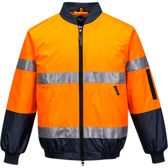 Prime Mover Hi-Vis Bomber Jacket with Tape