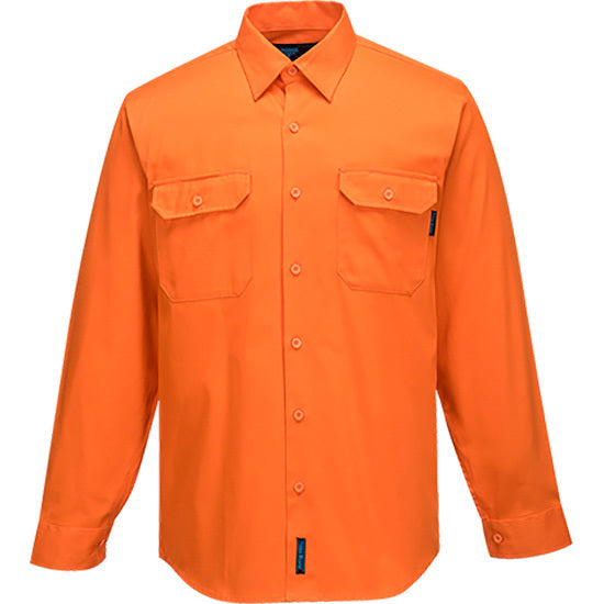 Prime Mover Hi-Vis Regular Weight Long Sleeve Shirt