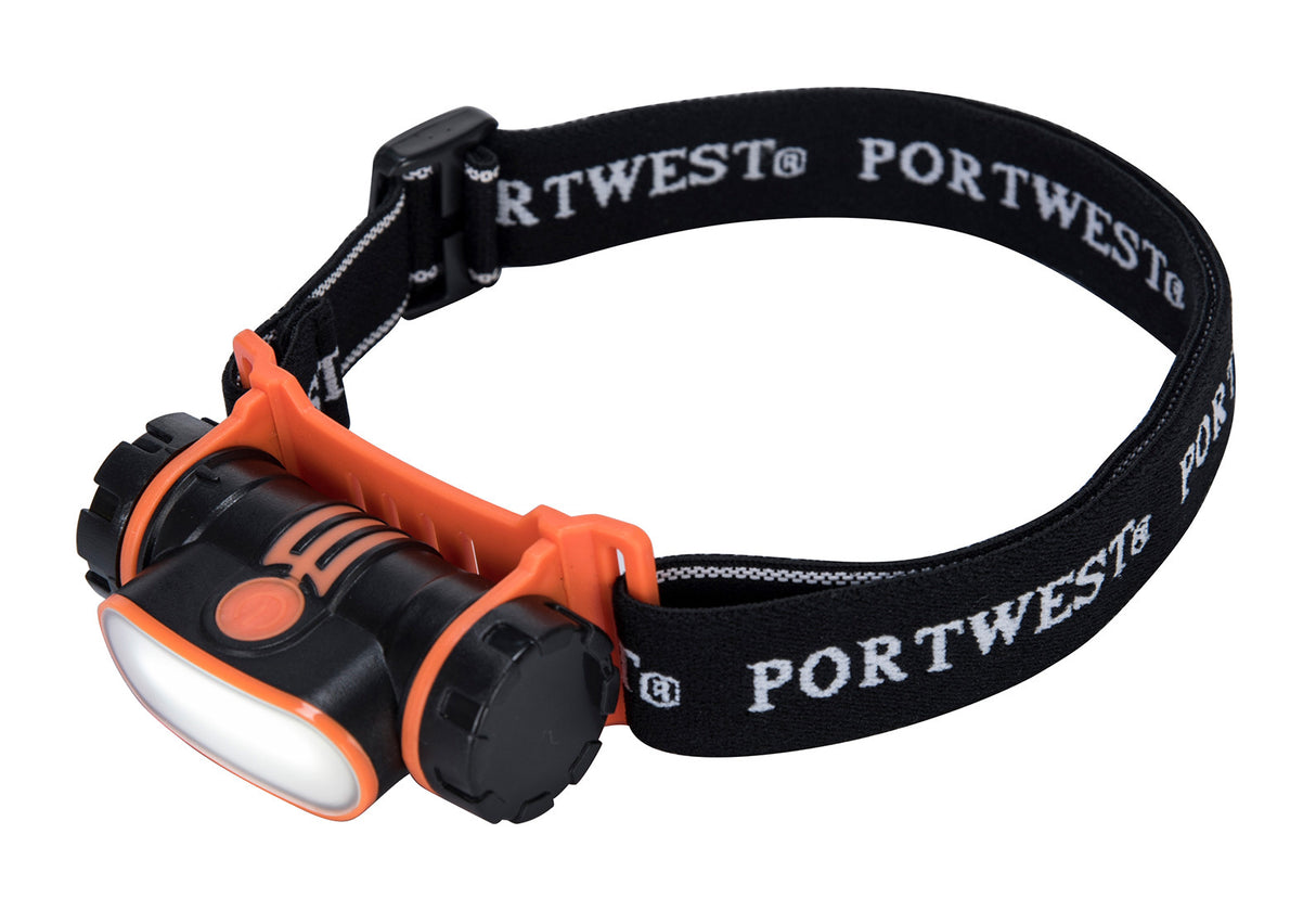 Portwest Rechargable LED Head Light Black