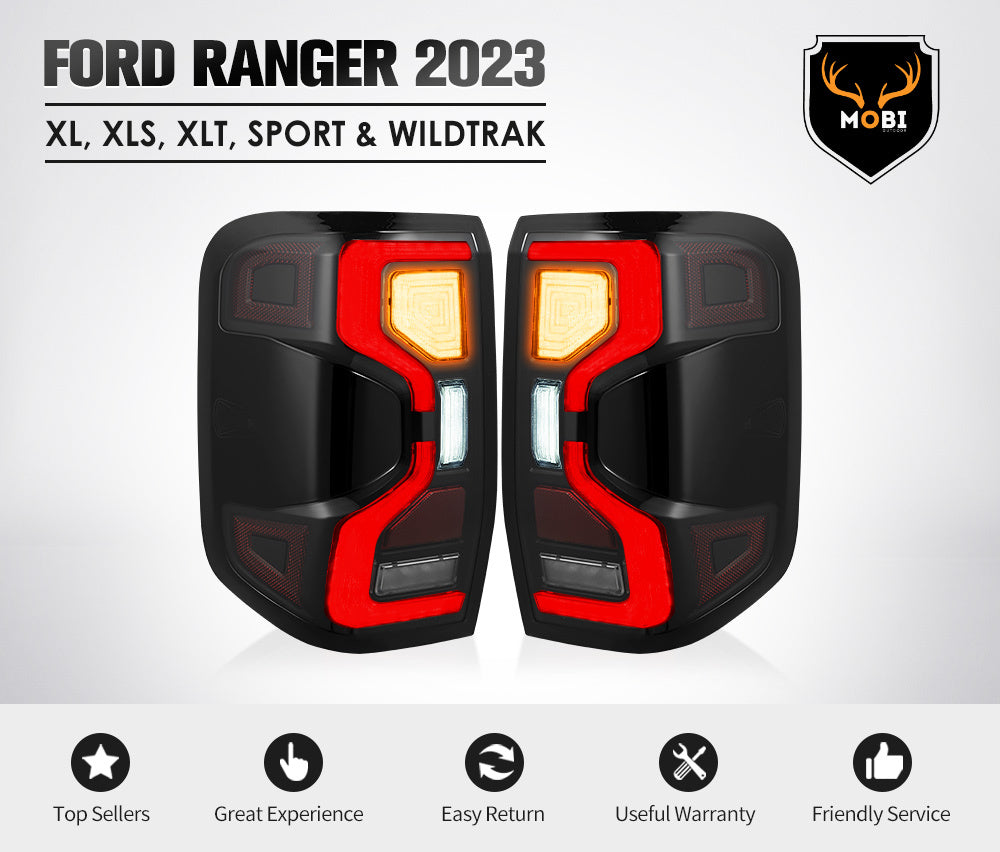 MOBI Pair LED Tail Lights For Ford Ranger XL XLS XLT SPORT MY 2023 - on