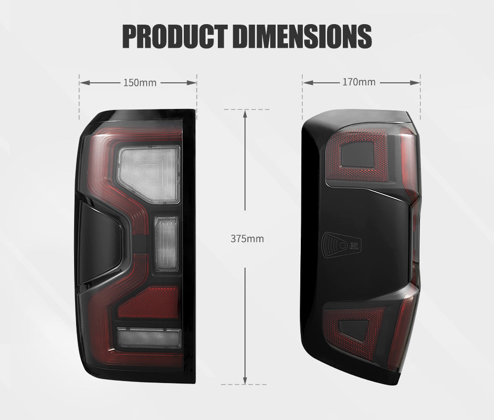 MOBI Pair LED Tail Lights For Ford Ranger XL XLS XLT SPORT MY 2023 - on