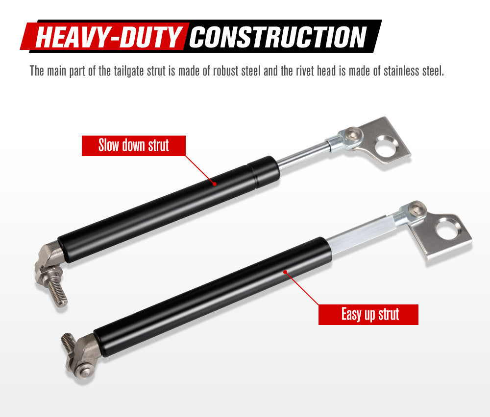 FIERYRED Easy Up & Slow Down Tailgate Strut Kit for Ford Ranger Raptor 2012-ON