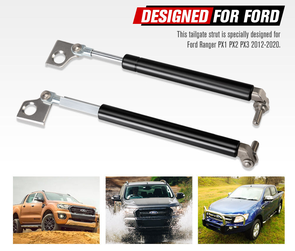 FIERYRED Easy Up & Slow Down Tailgate Strut Kit for Ford Ranger Raptor 2012-ON