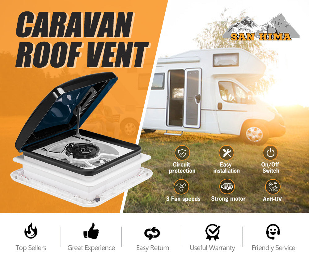 SAN HIMA Caravan RV Roof Vent Hatch Trailer Camper Motorhome 280x280mm