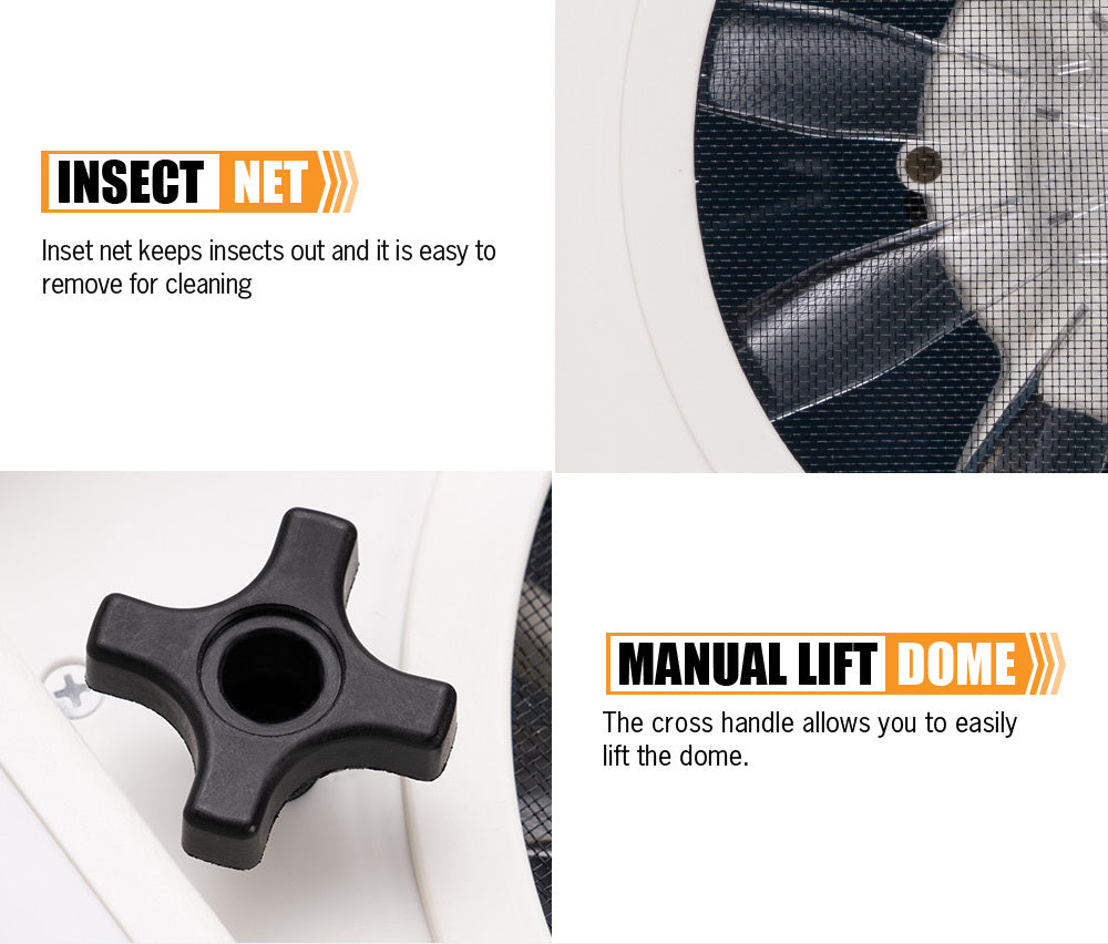 SAN HIMA Caravan RV Roof Vent Hatch Trailer Camper Motorhome 280x280mm