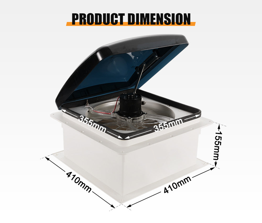 SAN HIMA Caravan Roof Vent Hatch & 3 Speed Pop-Up Fan 12V