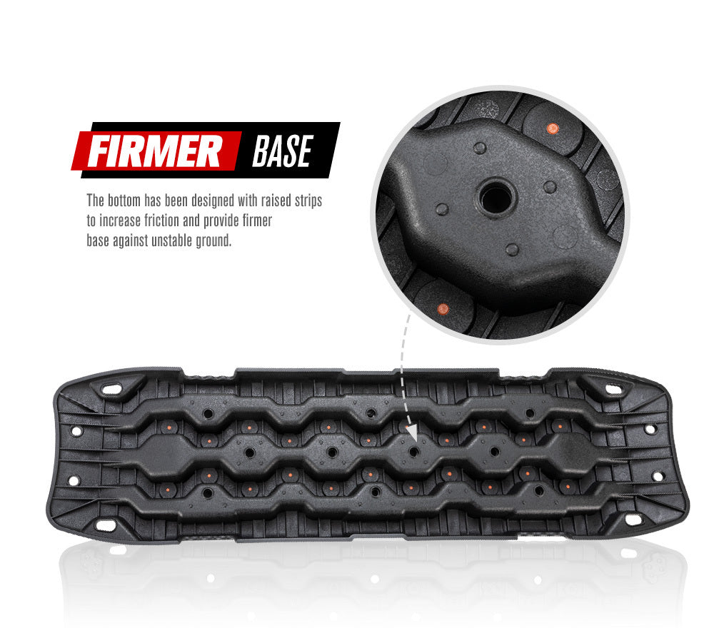 Fieryred Recovery Tracks 15T Board 4WD Vehicle Sand/Snow/Mud 1 Pair Black