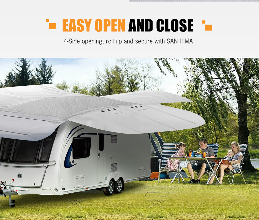 SAN HIMA 22-24ft Caravan Campervan Cover UV Carry bag 4 Layer