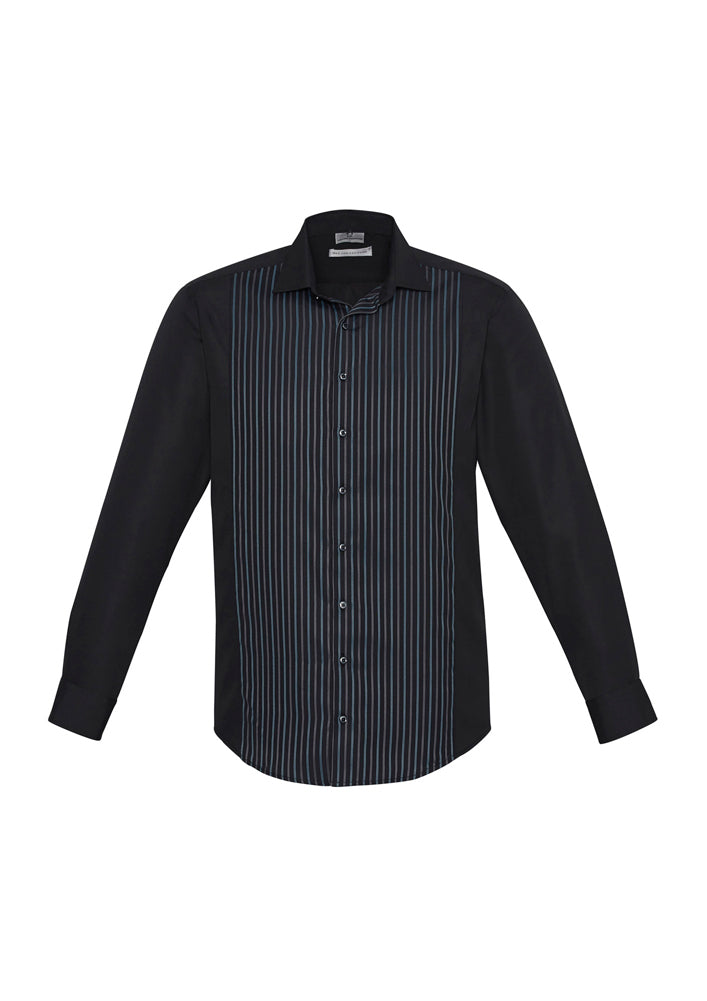 Biz Collection Mens Reno Panel Long Sleeve Shirt