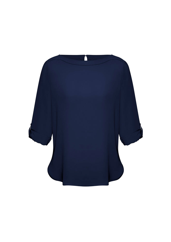 Biz Collection Ladies Madison Boatneck Blouse