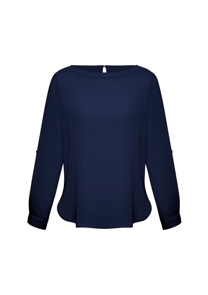 Biz Collection Ladies Madison Boatneck Blouse