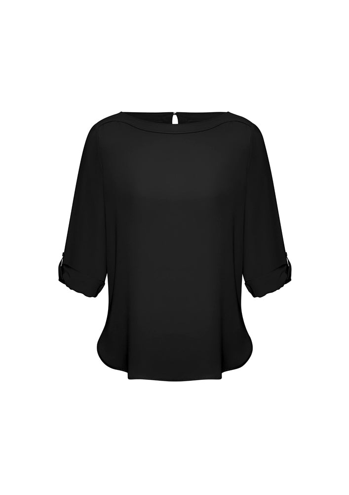 Biz Collection Ladies Madison Boatneck Blouse