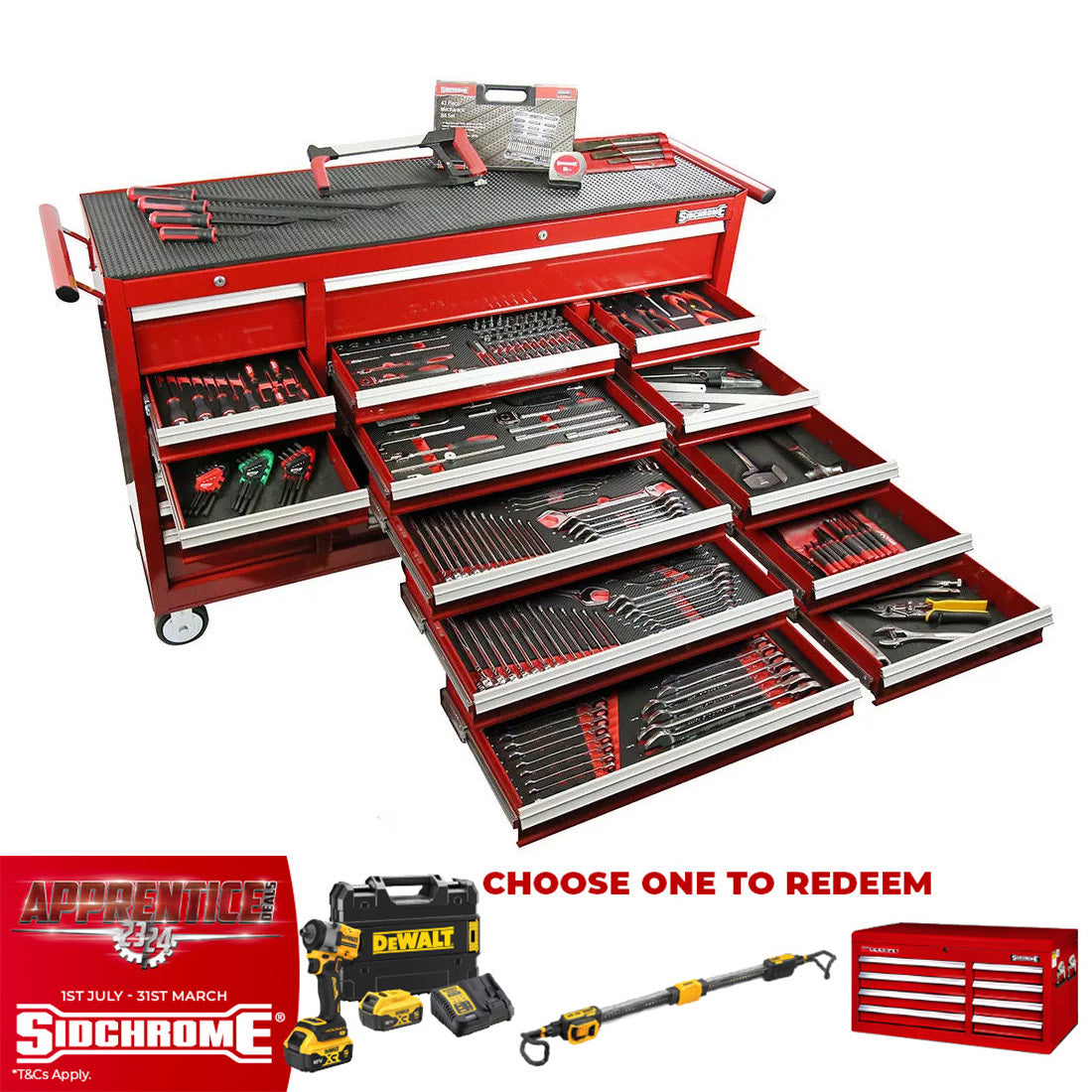 Sidchrome 393 Piece Metric & A/F Tool Kit SCMT11105