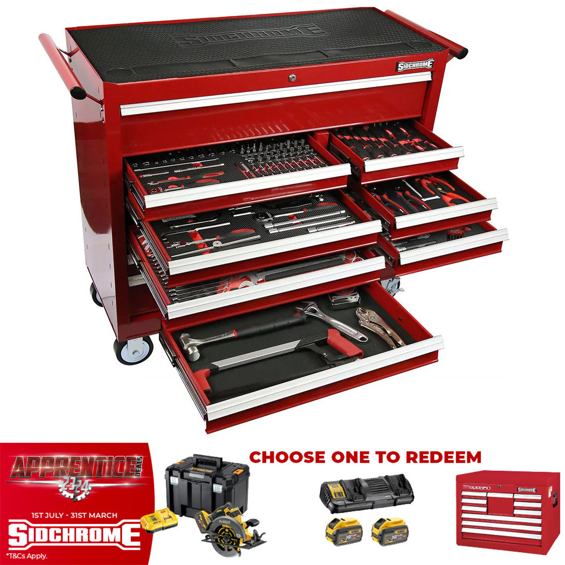 Sidchrome 281 Piece Metric & A/F Tool Kit SCMT11200