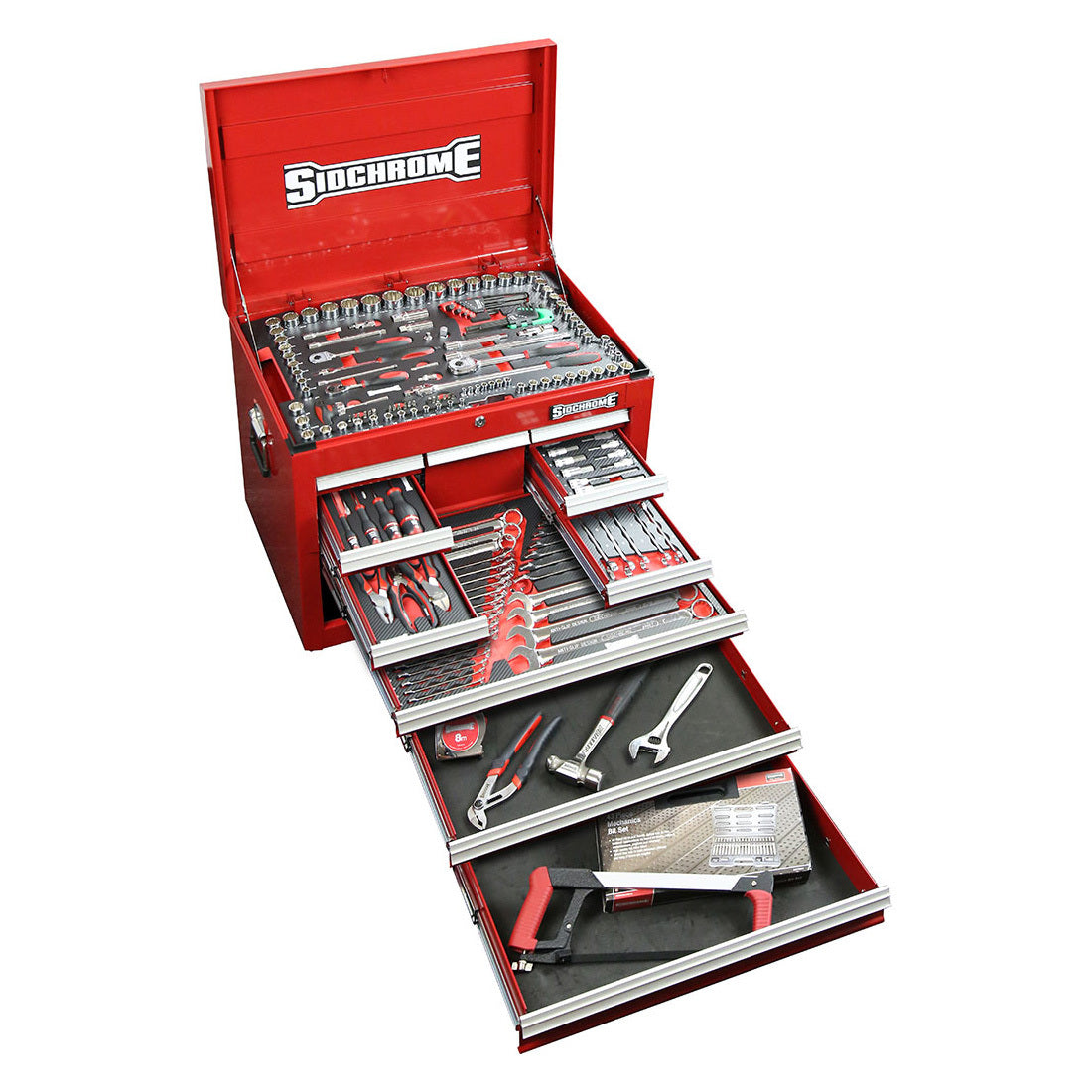 Sidchrome 242 Piece Metric & A/F Tool Kit SCMT11800