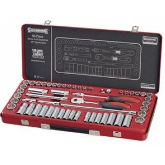 Sidchrome 56 Piece 3/8 Drive Socket Set - Metric/AF SCMT13110"