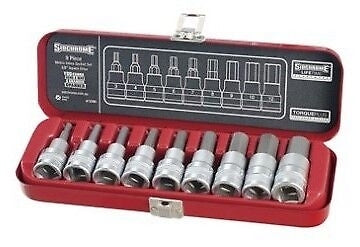Sidchrome 9 Piece 3/8 Drive In-Hex Socket Set - Metric SCMT13280"