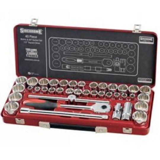Sidchrome 40 Piece 1/2 Drive Socket Set - Metric/AF SCMT14105"