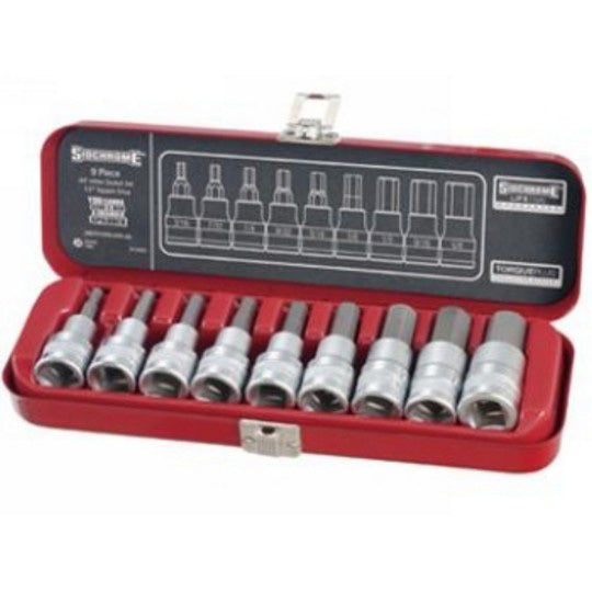 Sidchrome 9 Piece 1/2 Drive In-Hex Socket Set - AF SCMT14465"