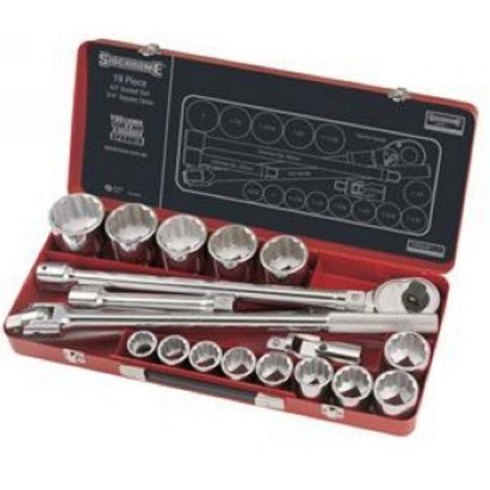 Sidchrome 19 Piece 3/4 Drive Socket Set - A/F SCMT15405"