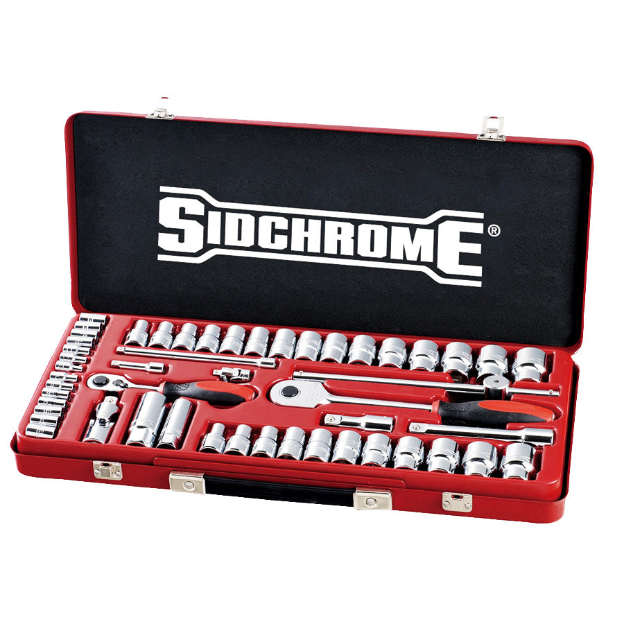 Sidchrome 51 Piece 1/4 & 1/2" Drive Socket Set - Metric/AF SCMT19135"