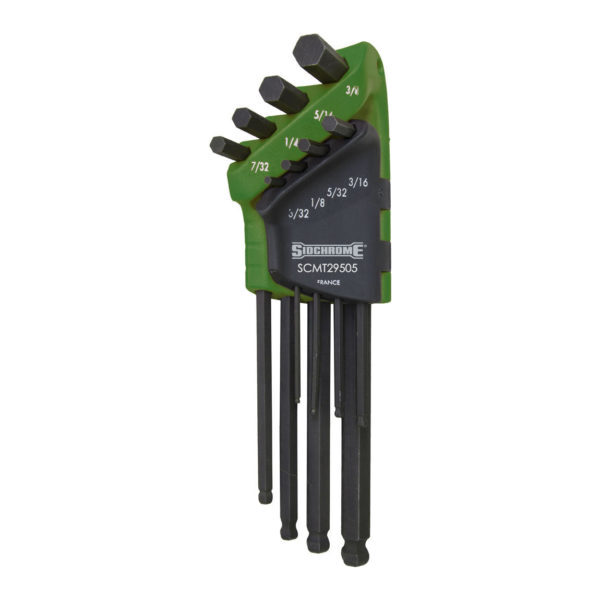 Sidchrome 8 Piece Long Ball Point Hex Key Set A/F SCMT29505